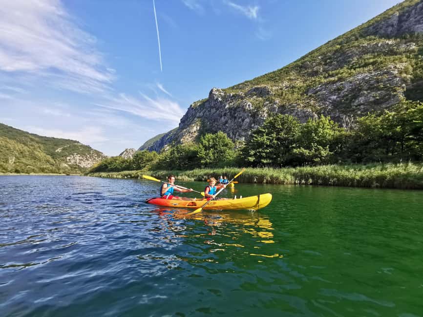 Omiš/Split: 4h Kayaking in Cetina Protected Nature Park Area - Mirabella Fortress and the first views upriver