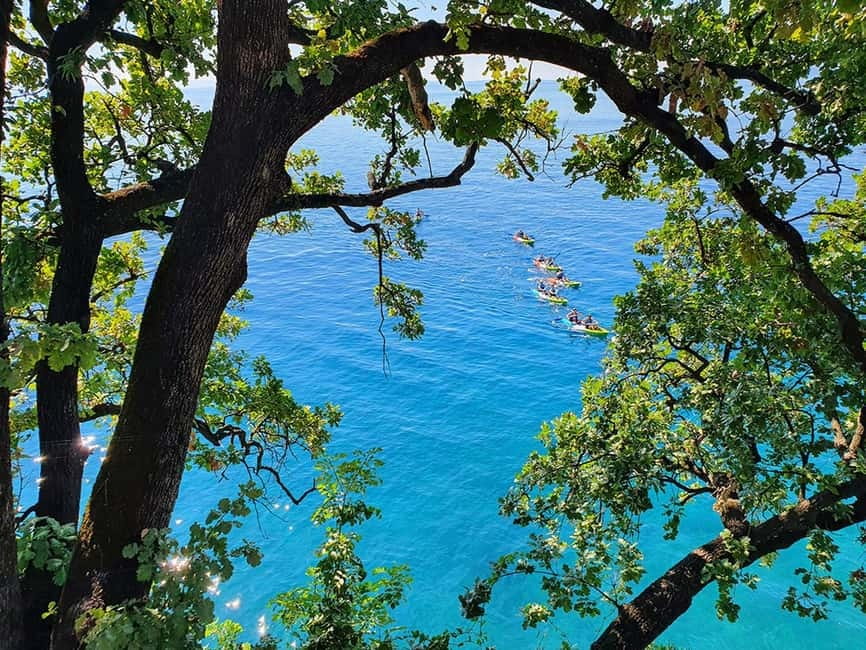 Opatija: Cliffs and caves kayak adventure - Cliff jumping, swimming, and snorkeling