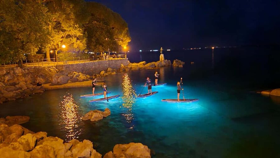 Opatija: Guided SUP Paddleboarding Adventure at Night - Key points to know before booking