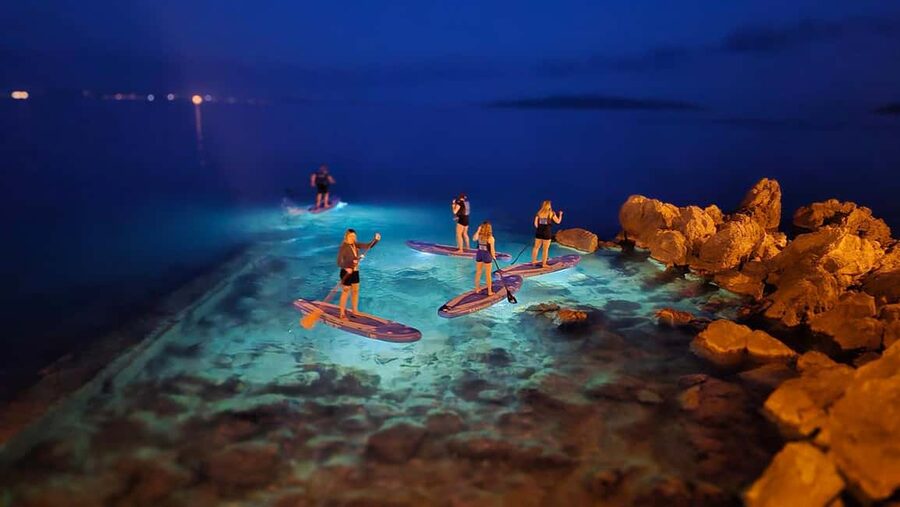 Opatija: Guided SUP Paddleboarding Adventure at Night - Starting at Slatina Beach after sunset