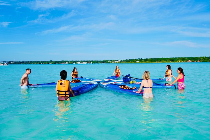 Paddle at Dawn with visit to Cenotes and Islands - The channel swim at first light