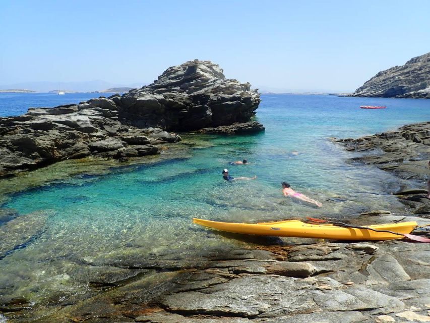Paros: Sea Kayak Trip with Snorkeling and Snack or Picnic - Two breaks for swimming, snorkeling, and short walks