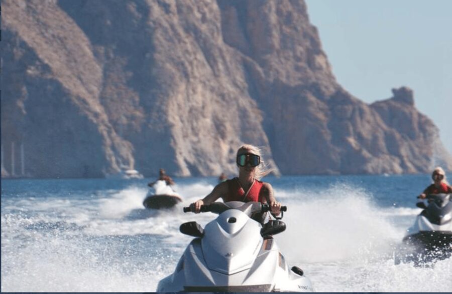 Perissa: Santorini Jet Skiing, Tubing, and Kayaking Package - Ten minutes of wave tubing