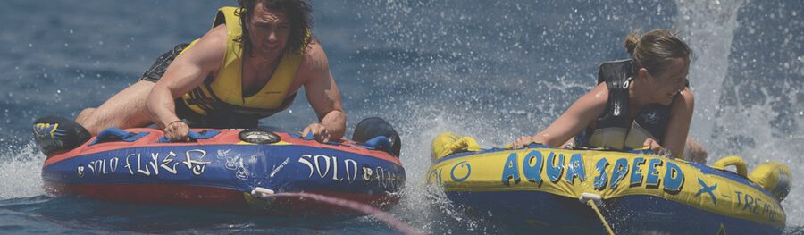 Perissa: Santorini Jet Skiing, Tubing, and Kayaking Package - Beach facilities that improve the value