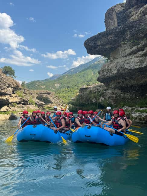 Permet: Kayak Experience - Vjosa River National Park Albania - The riverbank break and clear-water swim