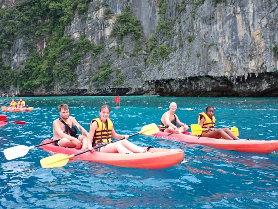 Phi Phi: Pirate Boat with Snorkeling, Kayaking, and Party - Monkey Beach starts the adventure