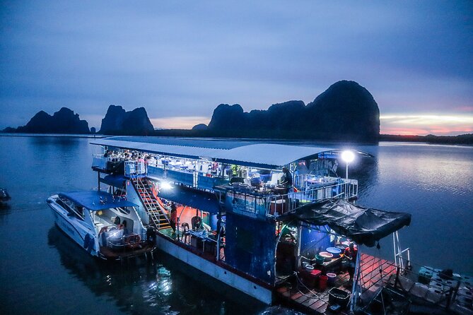 Phuket: Phang Nga Bay Bioluminescent Plankton and Sea Canoes tour - Dinner at Ko Panyi, a village over the water