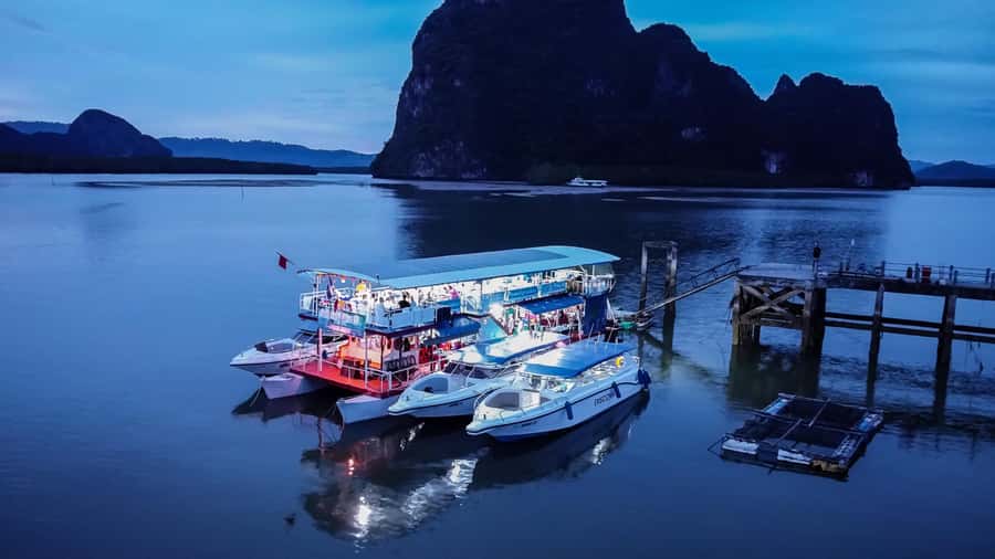 Phuket: Phang Nga Bay Bioluminescent Plankton and Sea Canoes - From Phuket hotel to Boat Lagoon Marina