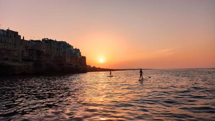 Polignano a Mare: Stand-Up Paddle Tour or Rental - The view back toward Polignano