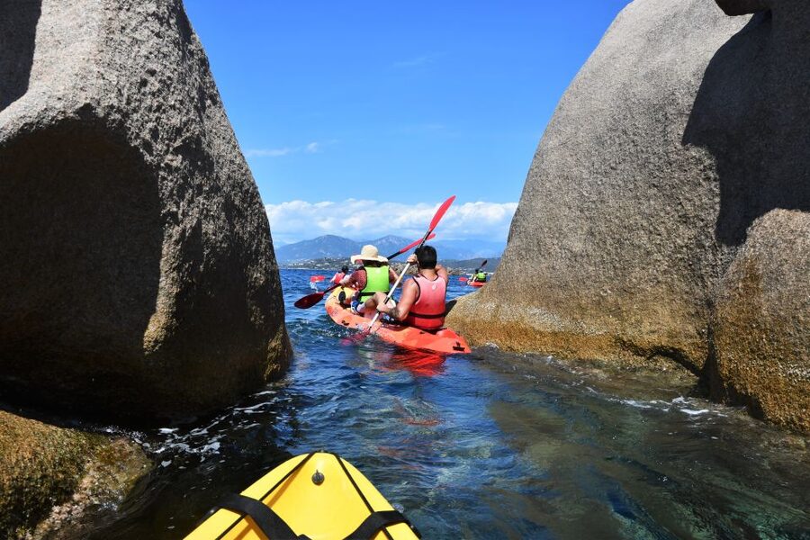 Porticcio: Guiding Kayaking Tour - Following the Sette e Nave Rocks