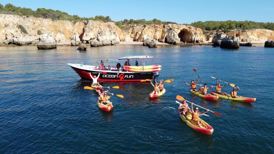 Portimão: Benagil Caves Speedboat and Kayak Guided Tour - Practical value at $47 per person