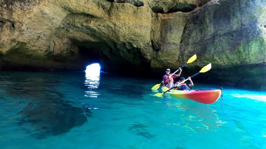 Portimão: Kayak Tour of Benagil Caves - Paddling through the smaller caves and coves