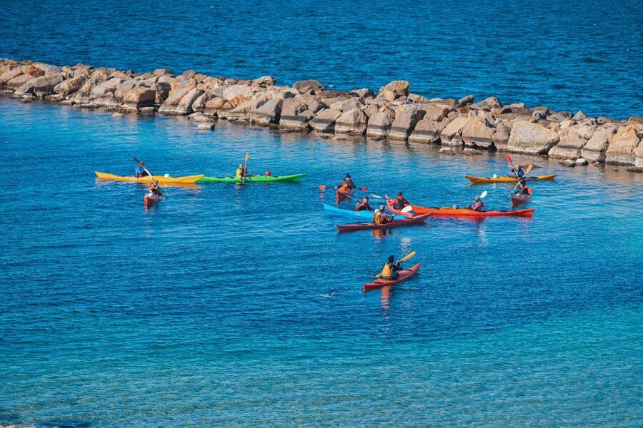 Porto Torres: Guided Kayaking Excursion - Freshwater Beaches and the short stop at Scoglioricco or Balai