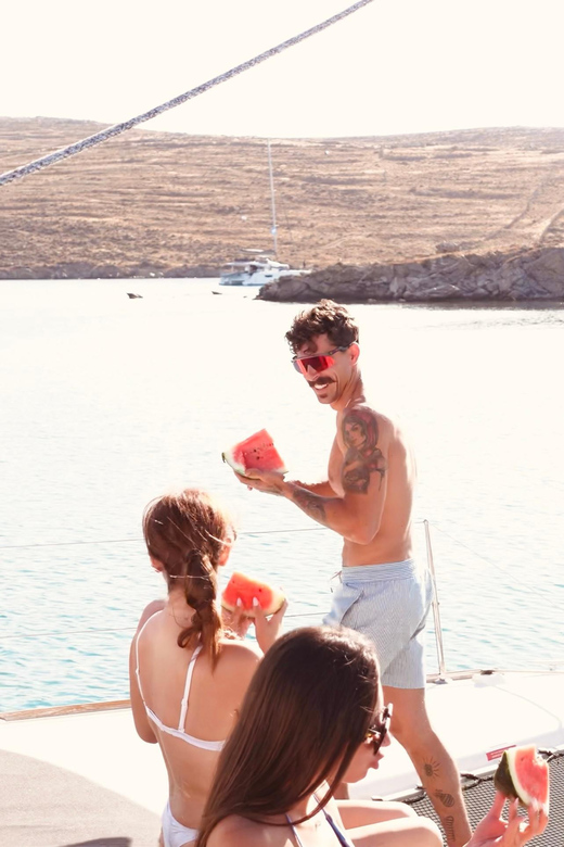 Private Catamaran Cruise Mykonos Delos with Meals & SUP - What the price means for a private group of four