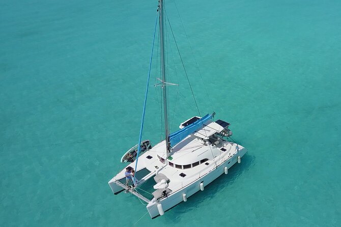 Private Catamaran Swim sail snorkel cliff jumping SUP - Swimming and snorkeling in a sheltered cove