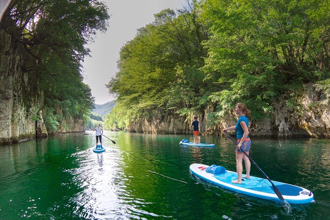 Private Half Day Stand-up Paddle Boarding on the Soča River - A beach break with fruit and chips