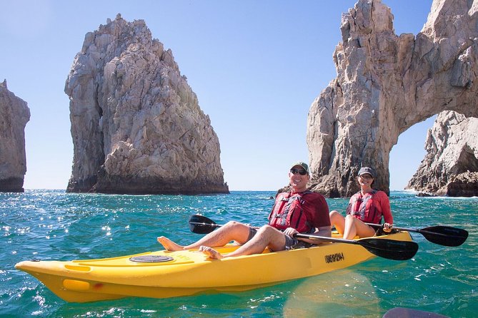 Private Los Cabos Arch and Playa del Amor Tour by Glass Bottom Kayak - Paddling Toward the Arch and Sea Lion Colony
