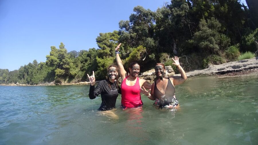 Private Sea Kayak over sunk city of ancient Feia - A picnic in a secluded cove