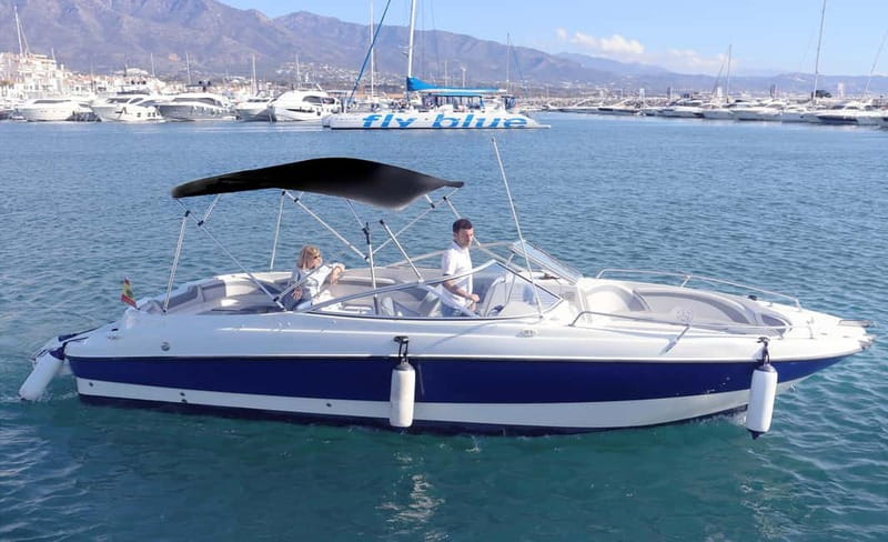 Puerto Banús: Floky Boat Cruise with Snorkeling & Paddle SUP - Choosing between one hour and eight