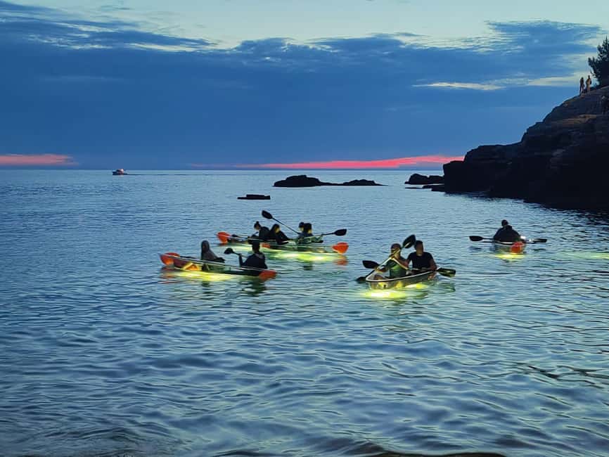 Pula: Cave Sunset/Night Tour in Transparent Kayak - From the meeting point to the first paddle