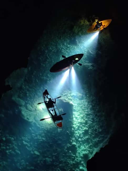 Pula: Istria Cave LED Illuminated Kayak Tour by Night - What the $100 price includes