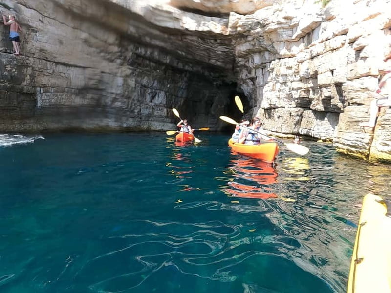 Pula: Kayak Tour, Cliff Jumping, Snorkeling & GoPro Pictures - Paddling into Pula’s Sea Canyon