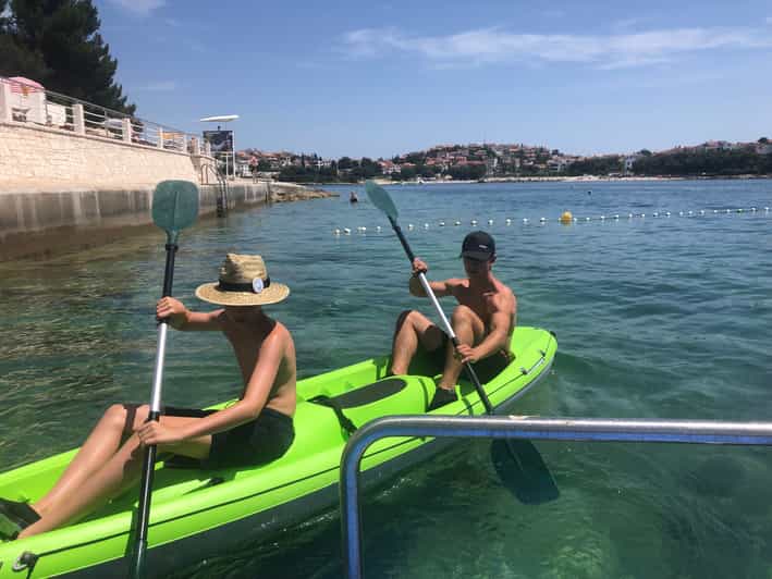 Pula: Kayaking and Snorkeling Self-Guided Tour - Snorkeling in clear water and exploring the cave
