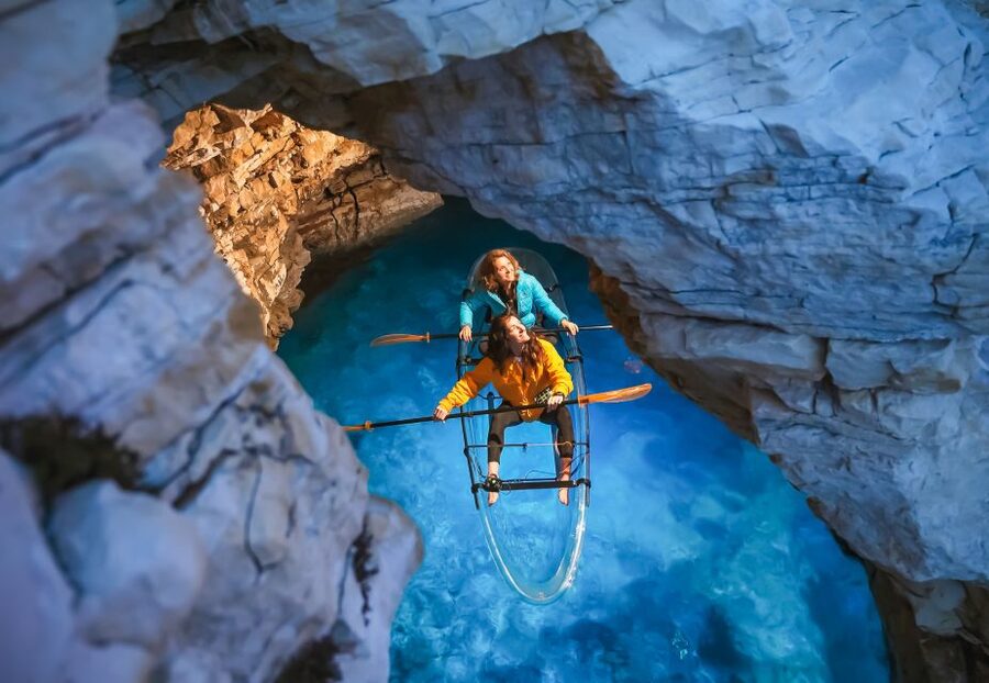 Pula: Night-Time Sea Kayaking Tour in Transparent Kayak - Photos, dry bags, and what you actually receive