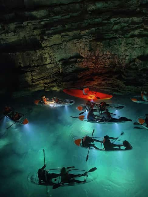 Pula: Night Tour in Transparent Kayak with Stargazing - Following Pula’s cliffs toward Muzil Canyon