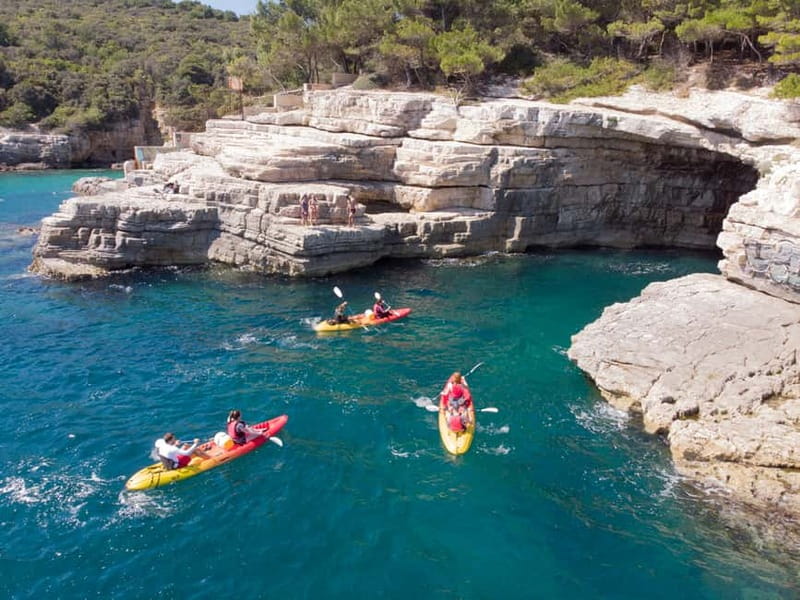 Pula: Sea Adventure – Boat, Kayak, Snorkeling & Cliff Jumps - Launching near the Muzil Peninsula