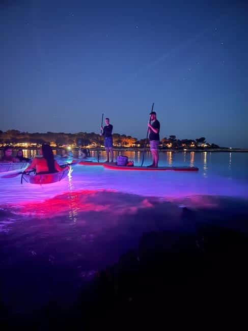 Pula: Sunset/Night Illuminated Transparent Kayak Tour - Entering the sea canyon