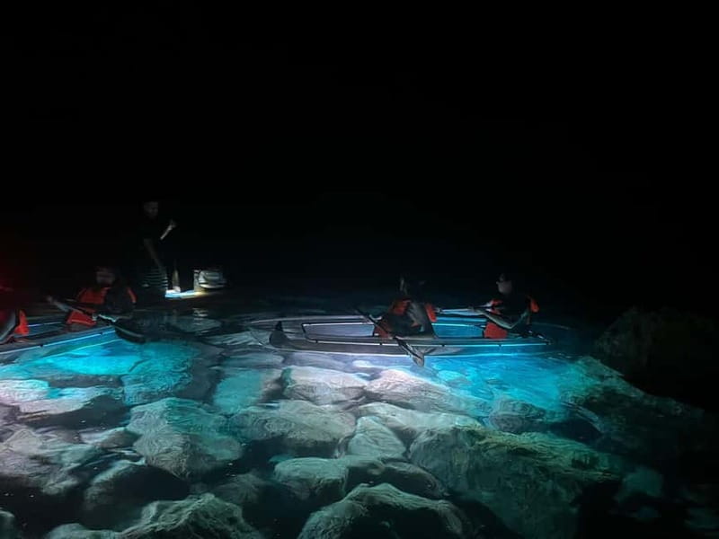 Pula: Sunset/Night Illuminated Transparent Kayak Tour - My take on the guides and group size