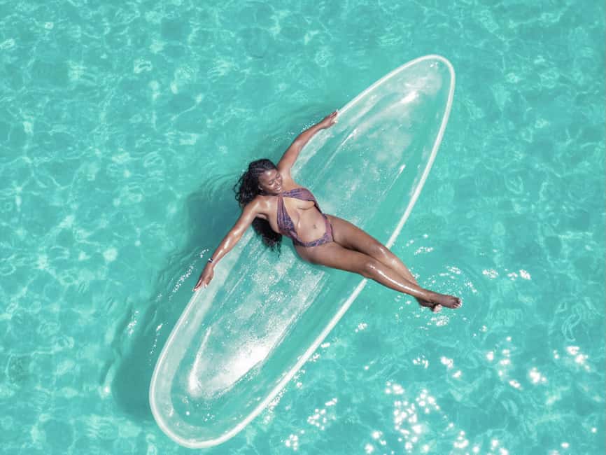Punta Cana: Single Clear Kayak Photoshoot - The drone session above Los Corales Beach