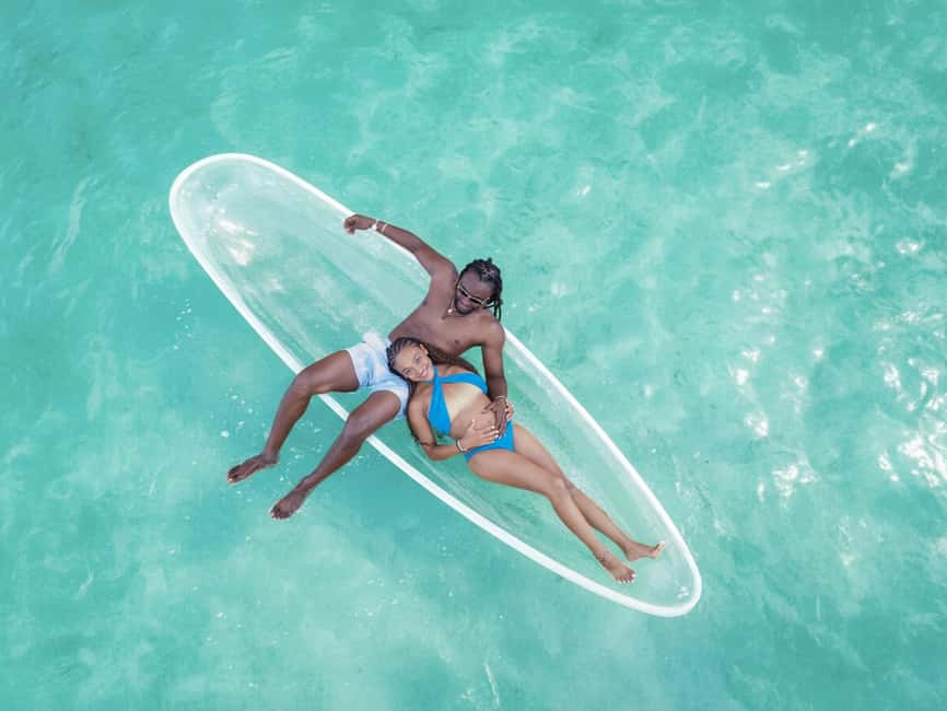 Punta Cana: Single Clear Kayak Photoshoot - The first minutes: settling into the clear kayak