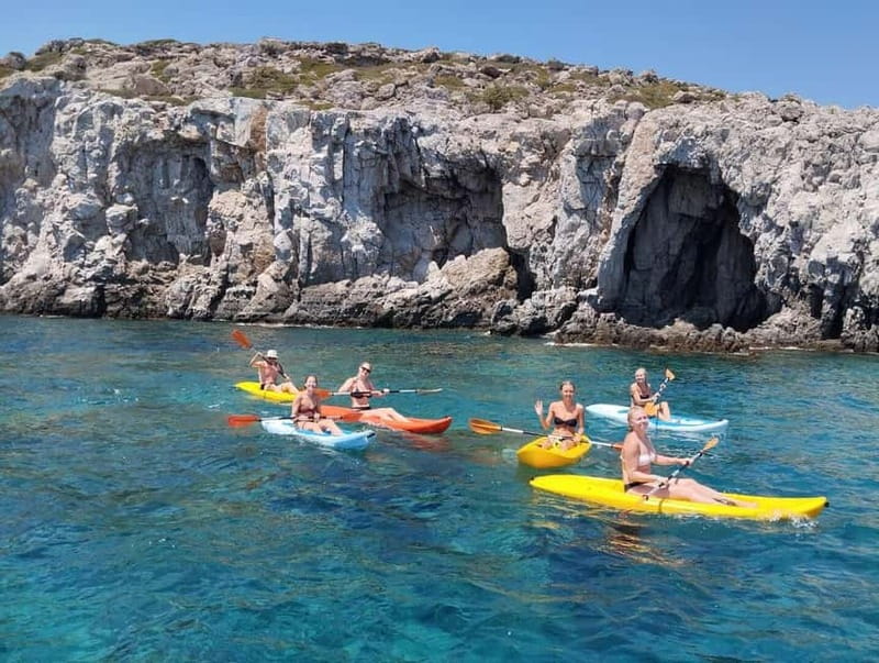 Rhodes: Gulet Trip with Food, Drinks, SUP, Kayak & Swimming - Kallithea Springs adds architecture to the sea day