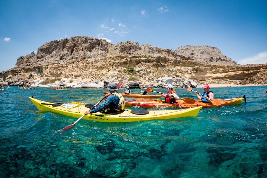 Rhodes: Sea Kayak Adventure to the Red Sand Beach - What the $100 Price Covers