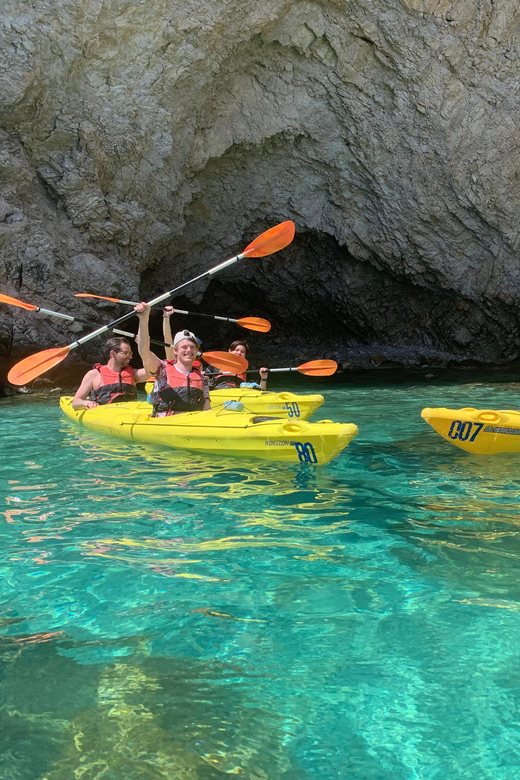 Rhodes Sea Kayaking “In the Footsteps of Pirates” - The final view toward Lindos Acropolis