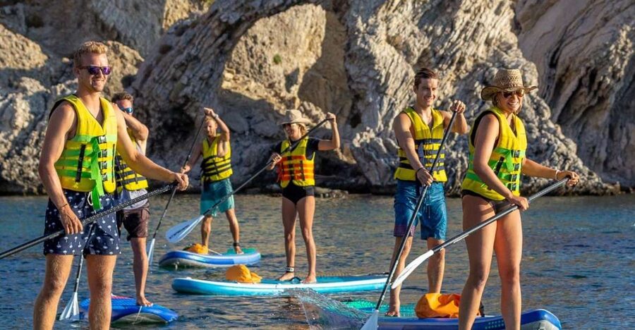 Rhodes: Stand-Up Paddleboard and Snorkeling Tour - Following Rhodes cliff-lined east coast