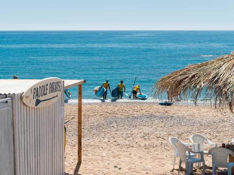 Rhodes: Stegna Beach Stand Up Paddleboarding Lesson - The first lesson: board, paddle, and balance