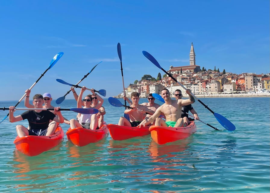Rovinj:BUBA KAYAK TOURS:snorkeling,jumping,FREEdrinks&photos - Seeing Rovinj’s Old Town from the water