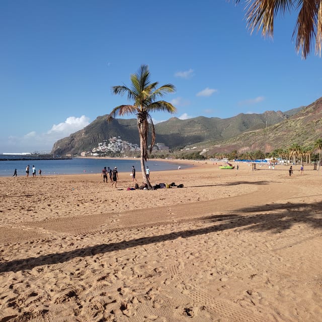 Santa Cruz de Tenerife: Las Teresitas Stand Up Paddle Course - The setting beneath the Anaga Mountains