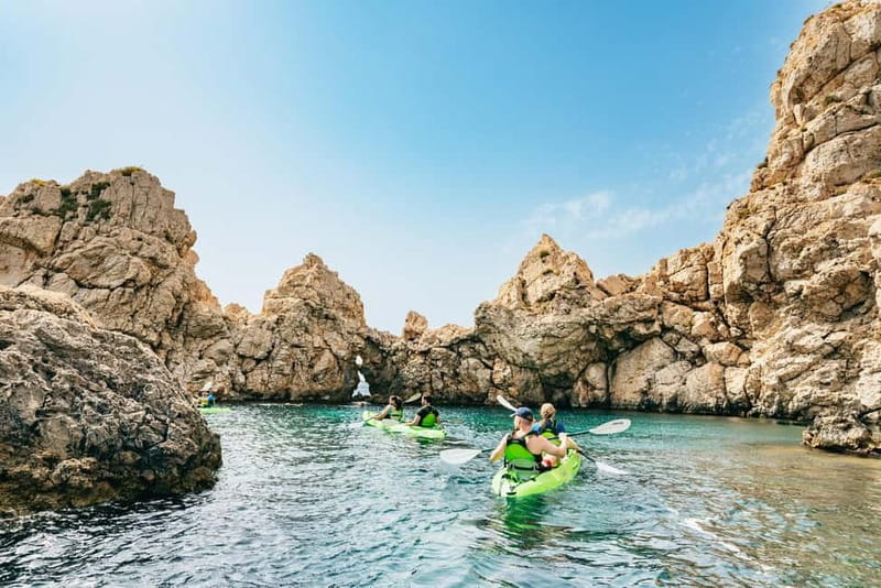 Santa Ponsa: Marine Reserve Kayak Tour - The first coastal stretch and its cliff views