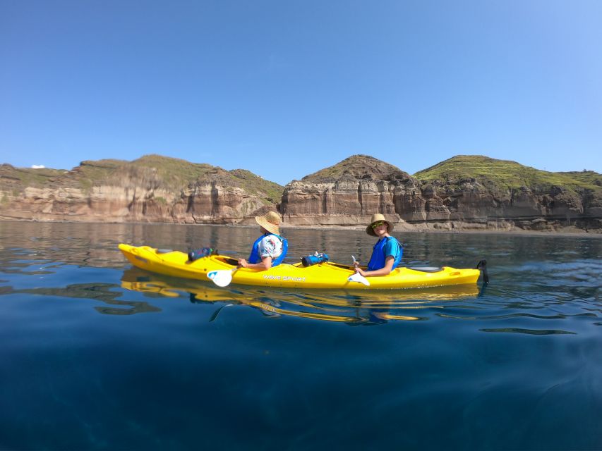 Santorini: Sea Caves Kayak Trip with Snorkeling and Picnic - Why Santorini looks different from a kayak