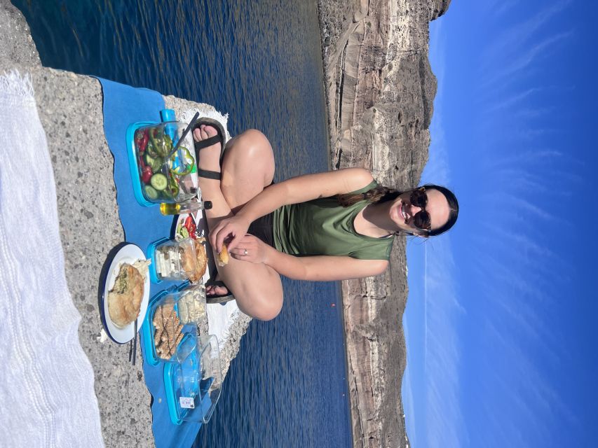 Santorini: Sea Caves Kayak Trip with Snorkeling and Picnic - The picnic is more than a snack break