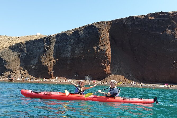 Santorini Sea Kayak - South Discovery, Small Group incl. Sea Caves and picnic - What the $139.07 price really covers