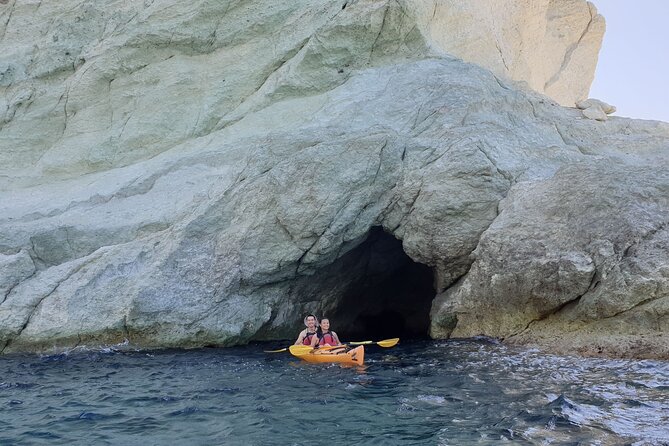 Santorini Sea Kayak - South Discovery, Small Group incl. Sea Caves and picnic - Red Beach and Santorini’s volcanic colors