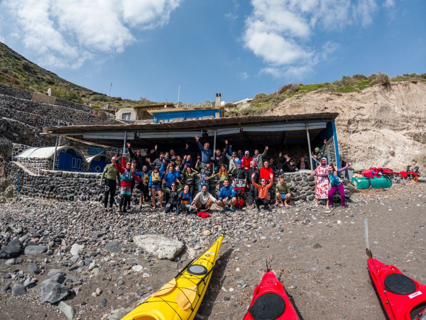 Santorini: Sea Kayaking with Light Lunch - White Beach from the water