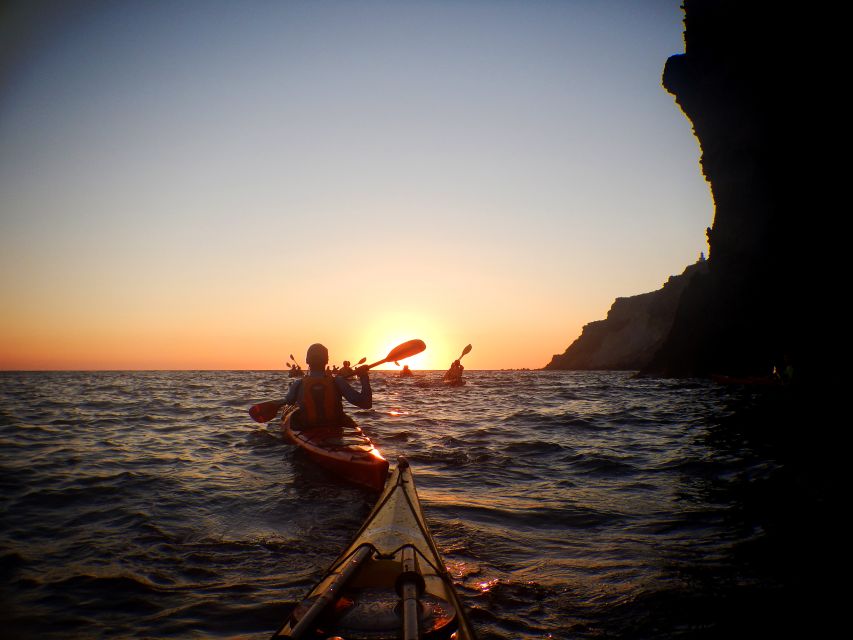 Santorini: Sunset Sea Kayak with Light Dinner - Red Beach and the colors of Santorini