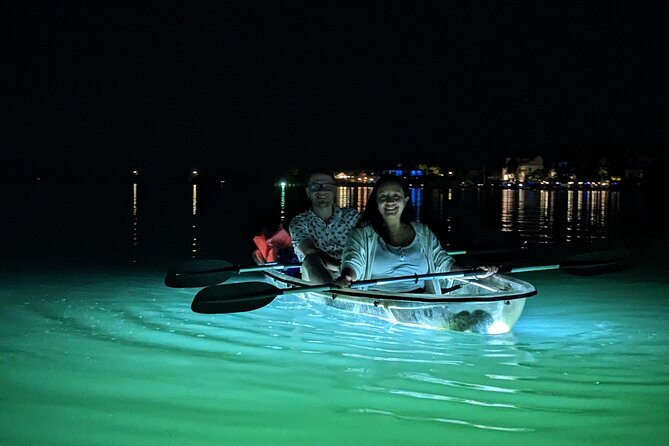 Sarasota - Clear Kayak LED Night Glass Bottom Tour - Searching the water for small marine life