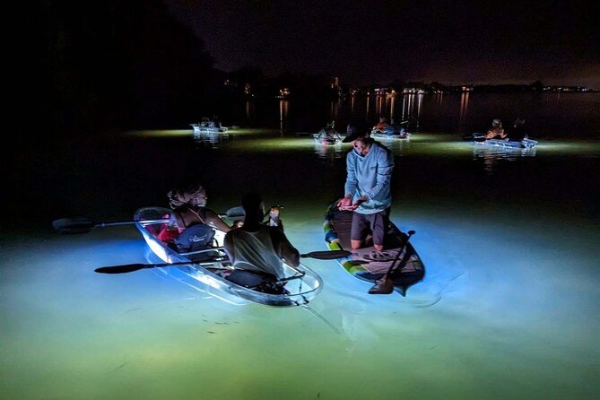 Sarasota - Clear Kayak LED Night Glass Bottom Tour - Sarasota Bay after sunset